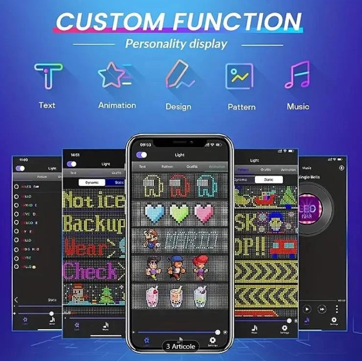 Panou LED METRIX customizabil 12cmx60cm